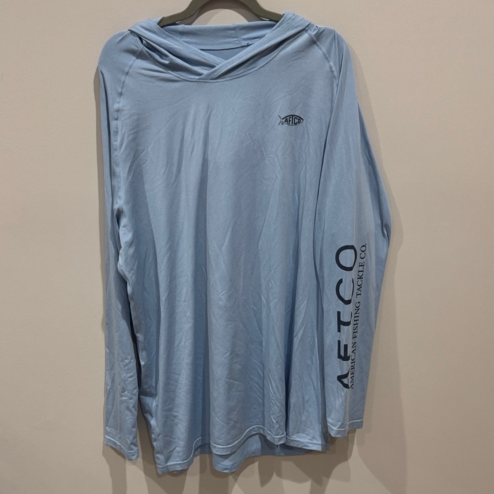 AFTCO Men's Sky Blue Long Sleeve Tee